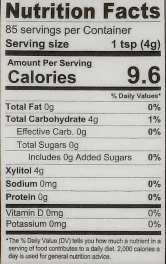 Xylitol Vanilla Sweetener 12oz