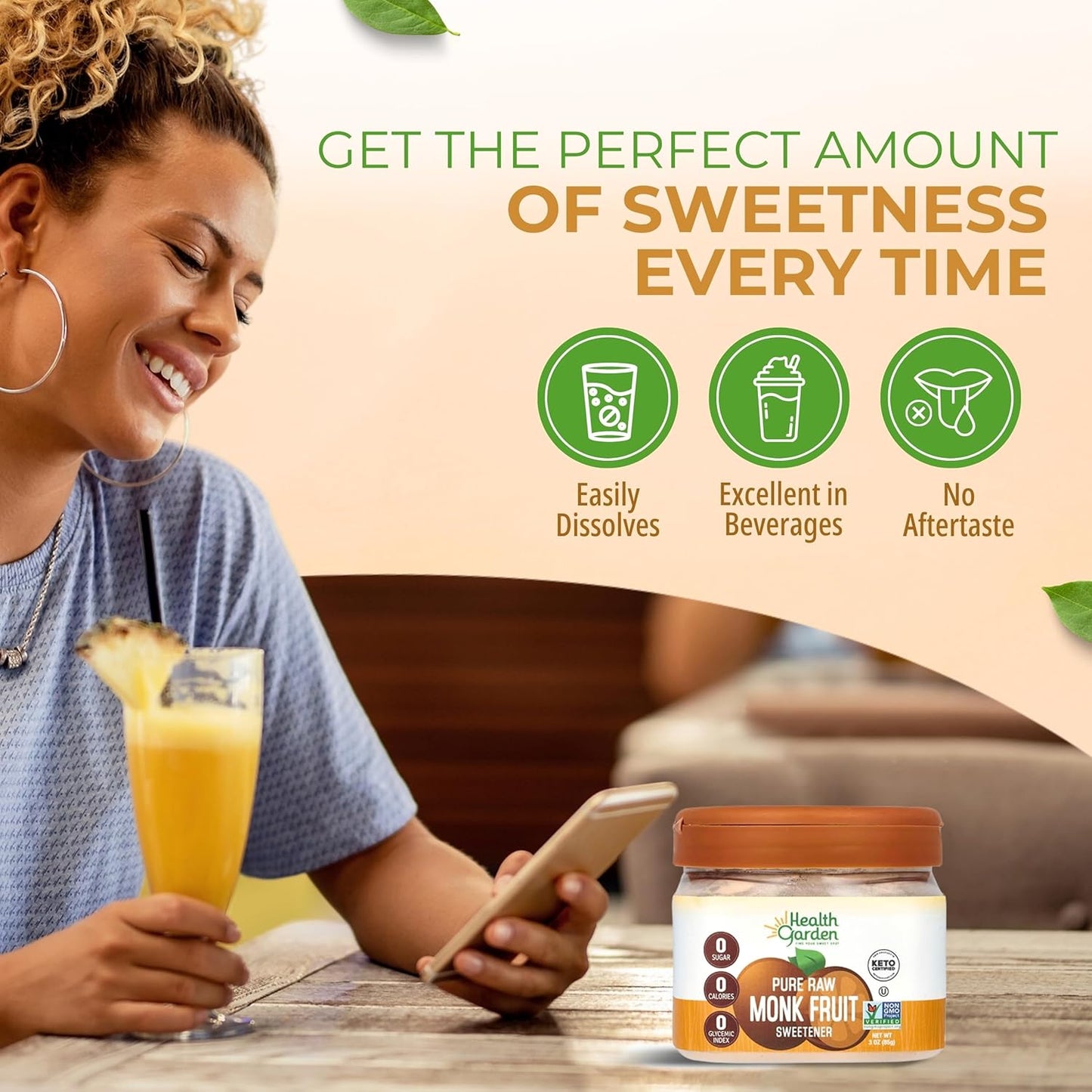 Pure Raw Monk Fruit Sweetener 3 oz (85 g)