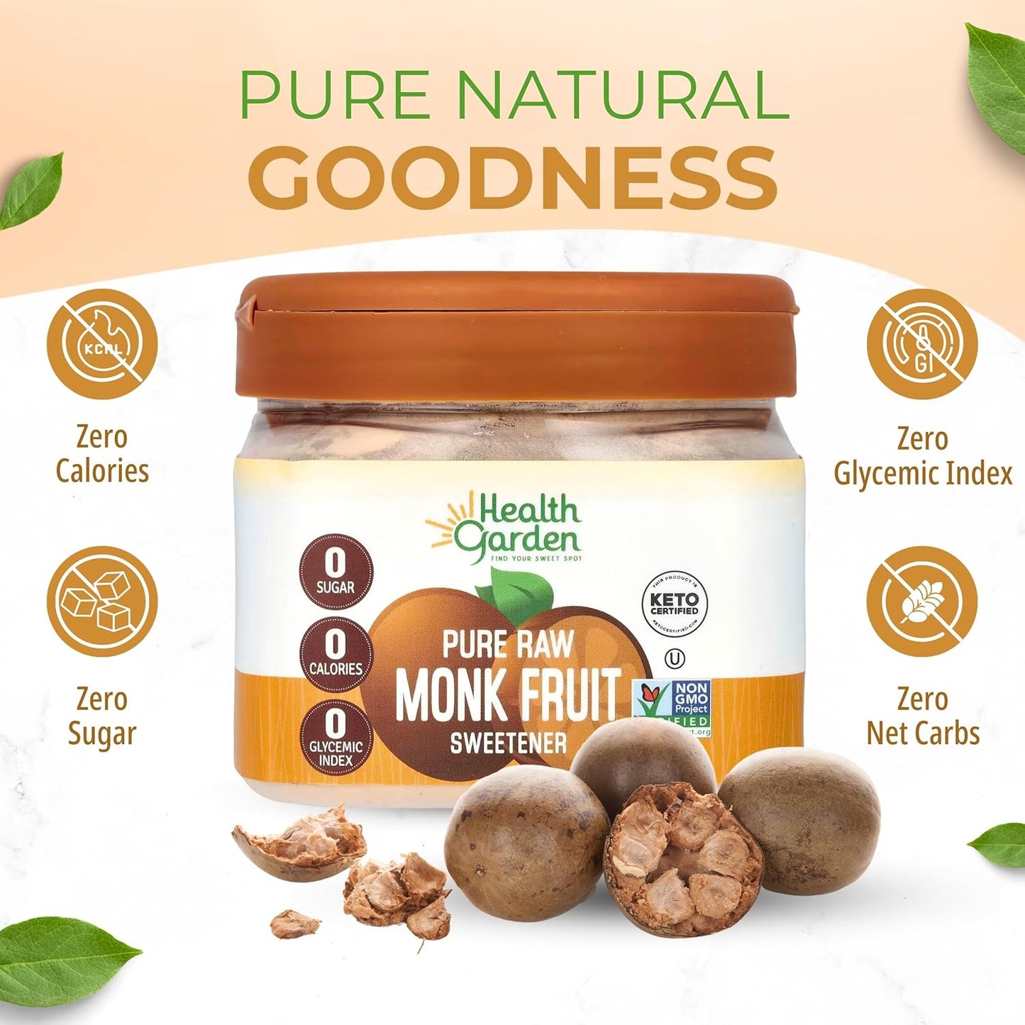 Pure Raw Monk Fruit Sweetener 3 oz (85 g)