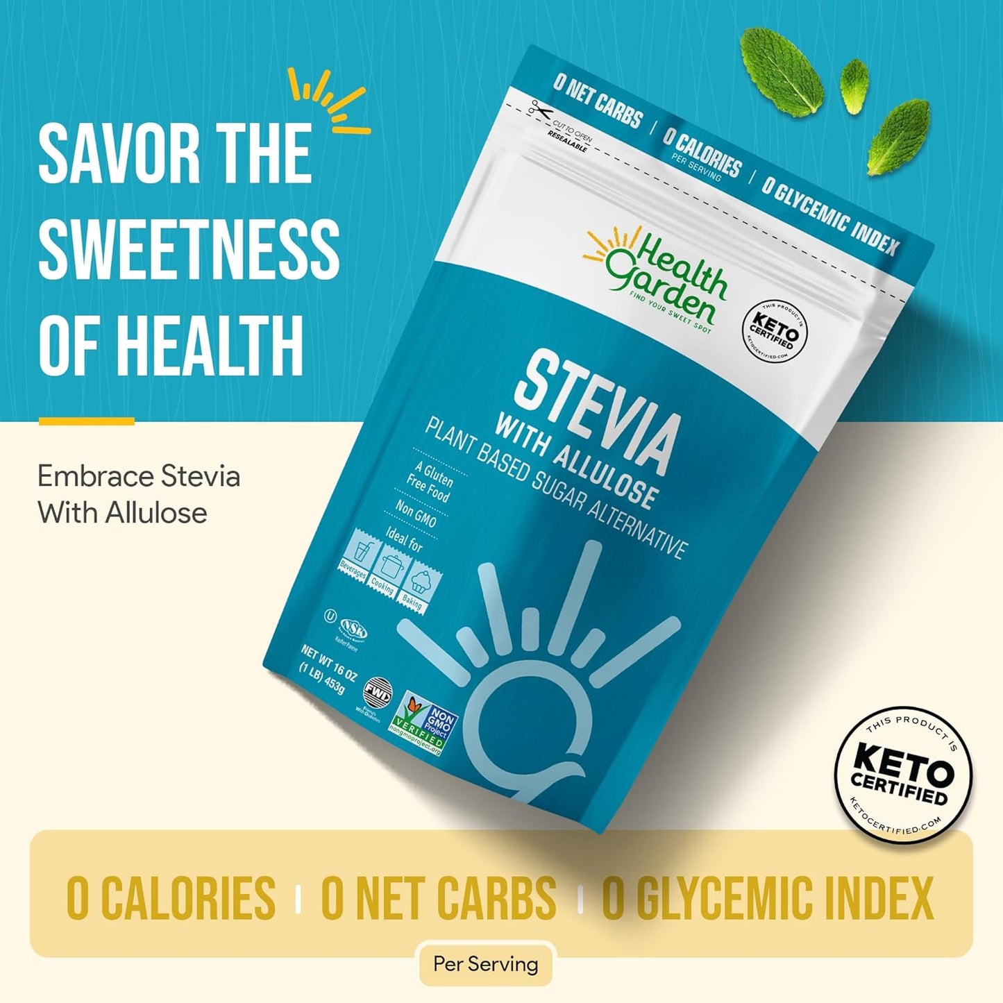 Stevia Allulose Sweetener