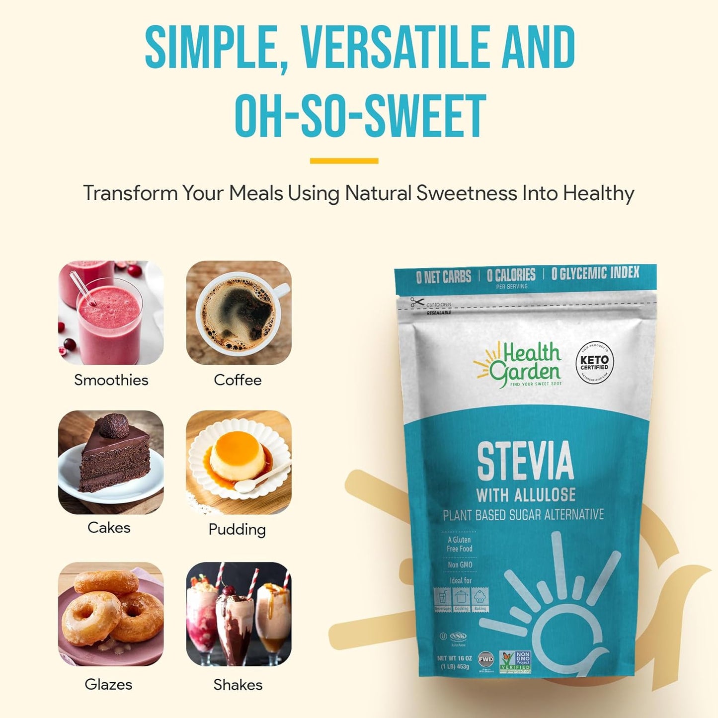 Stevia Allulose Sweetener