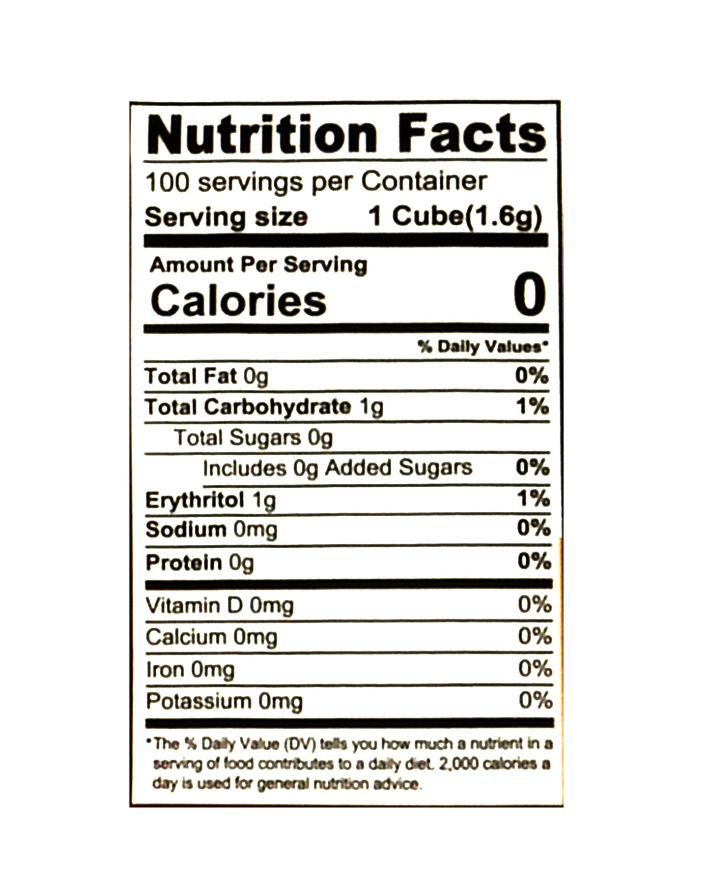 Monk Fruit Cubes 100ct