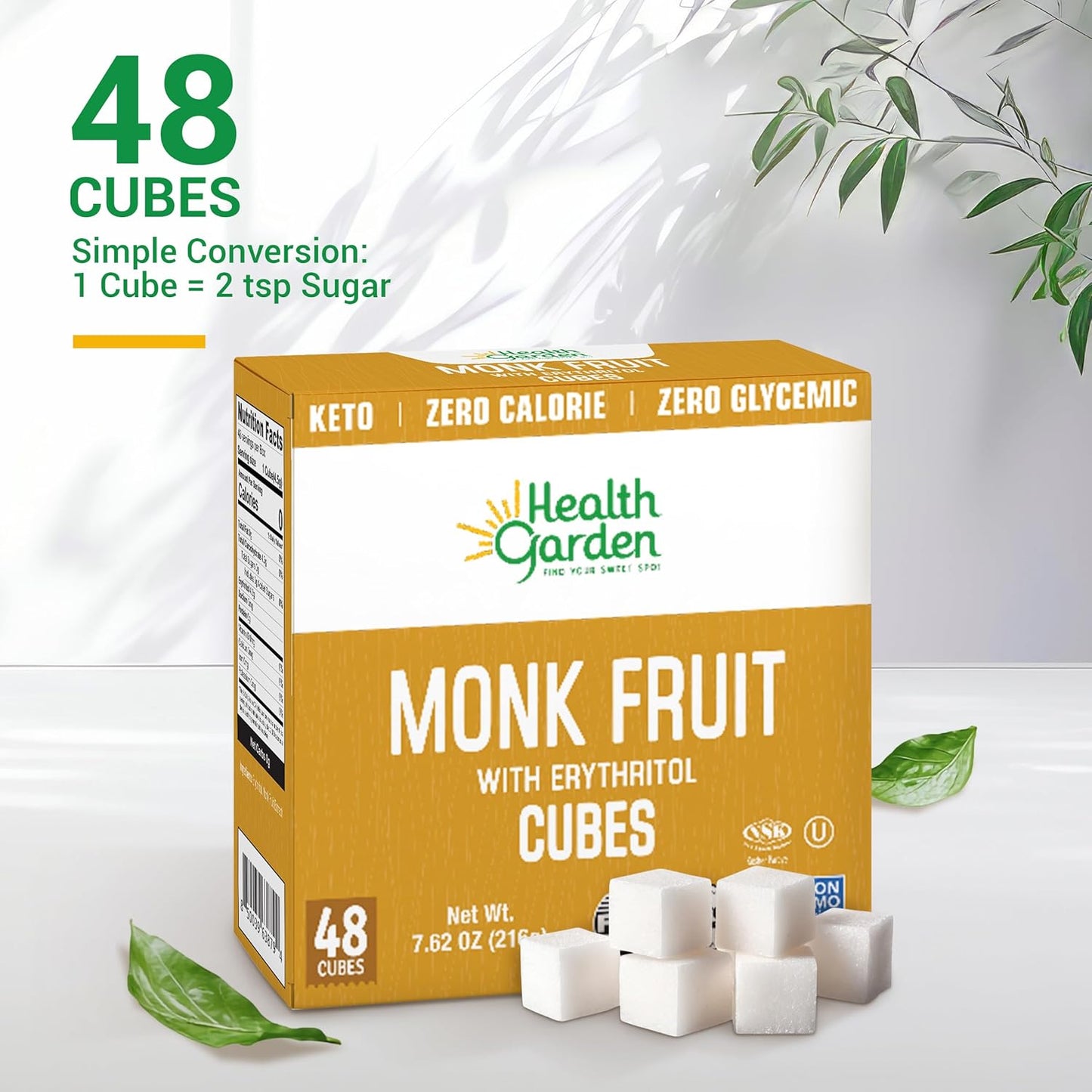 Monk Fruit Erythritol Cubes 48 ct