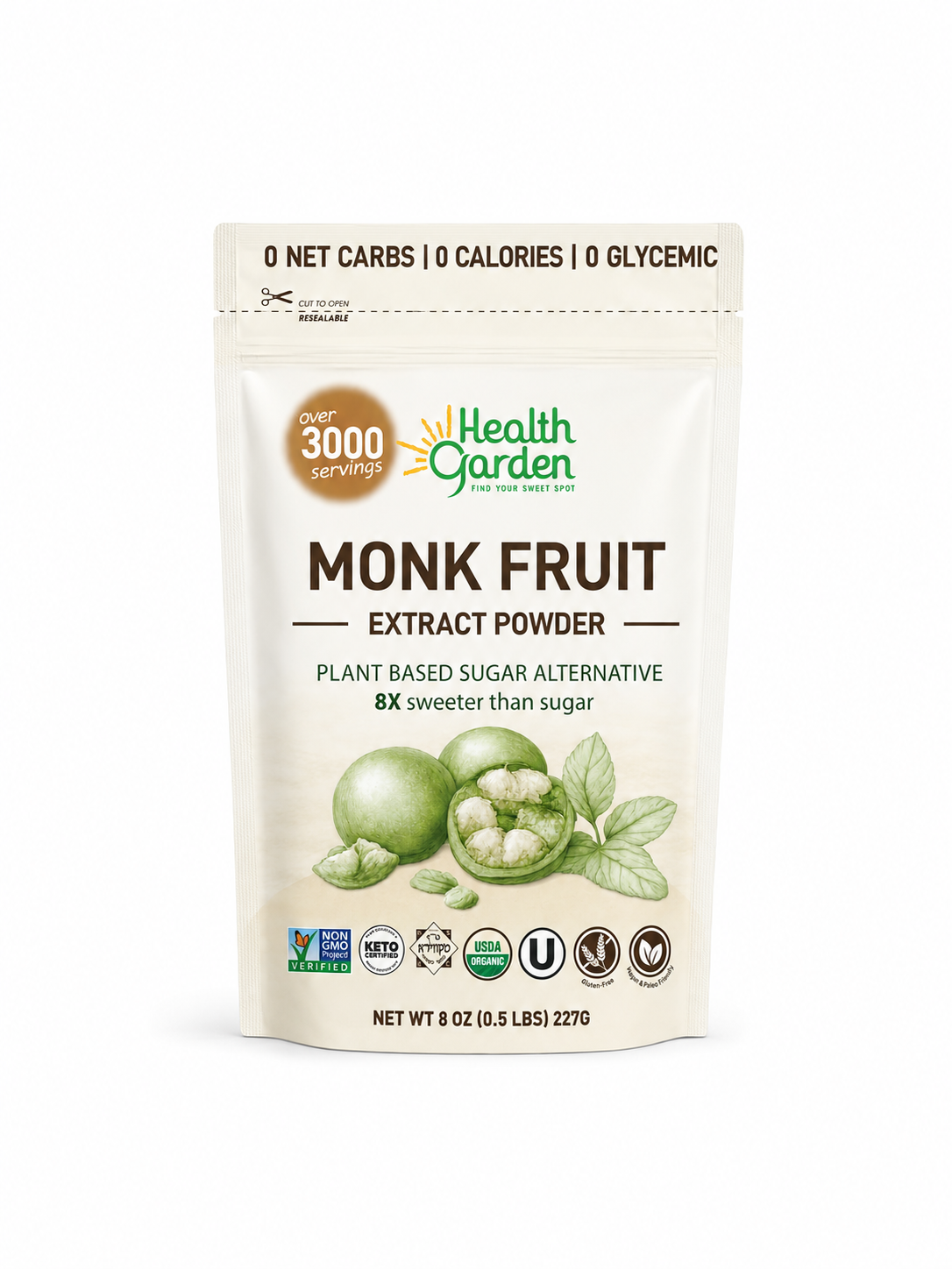 Pure Raw Monk Fruit Sweetener 3 oz (85 g)