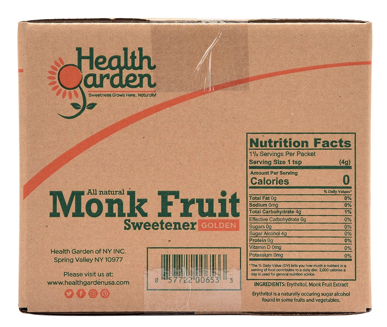 Monk Fruit Golden 1000ct Packets – HealthGarden